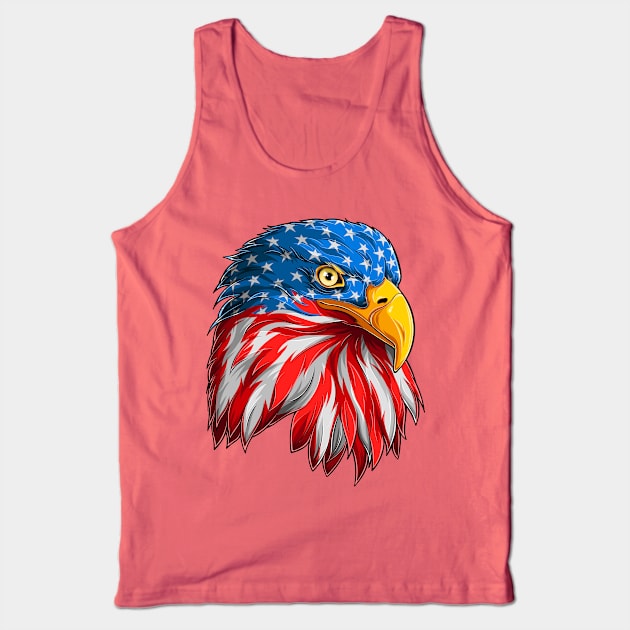 American Pride Bald Eagle Tank Top by machmigo